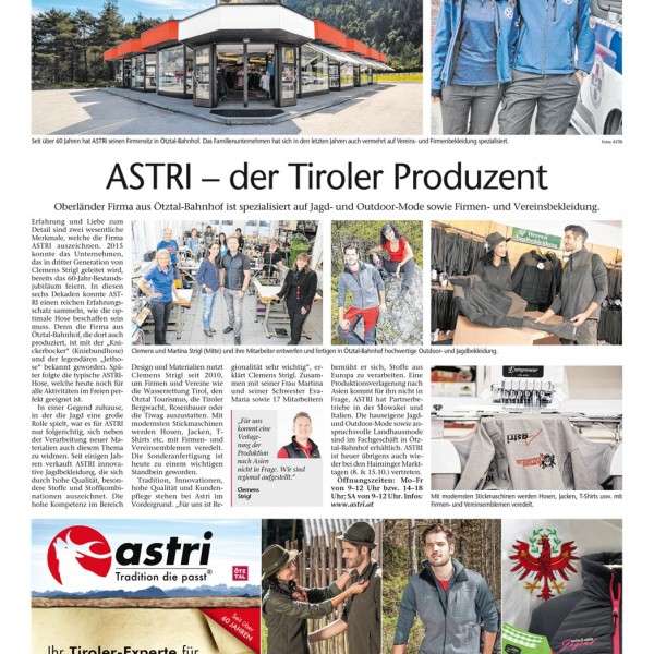 Astir - Artikel Tiroler Tageszeitung