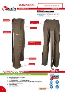 Astri - Produkte Jagd - Gamskogl 796